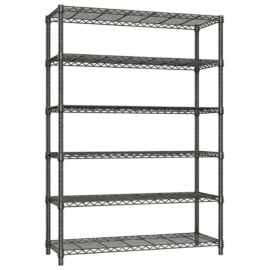 6 Tiers Storage Shelves - Heavy Duty Metal Shelving Unit