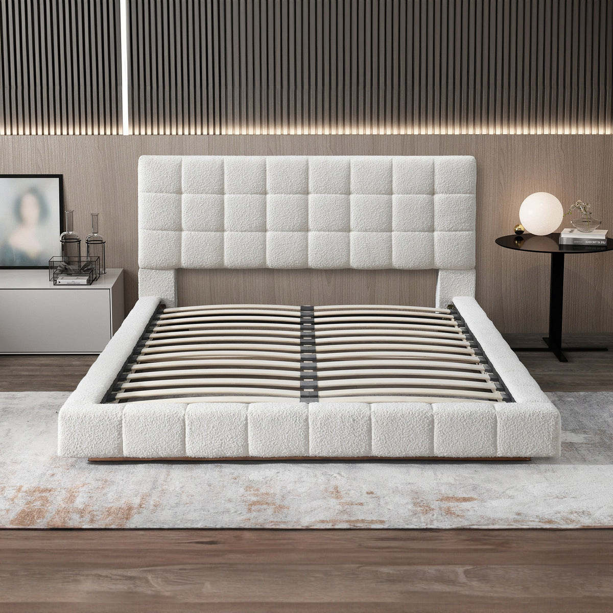 Hudson Upholstered Platform Bed Frame