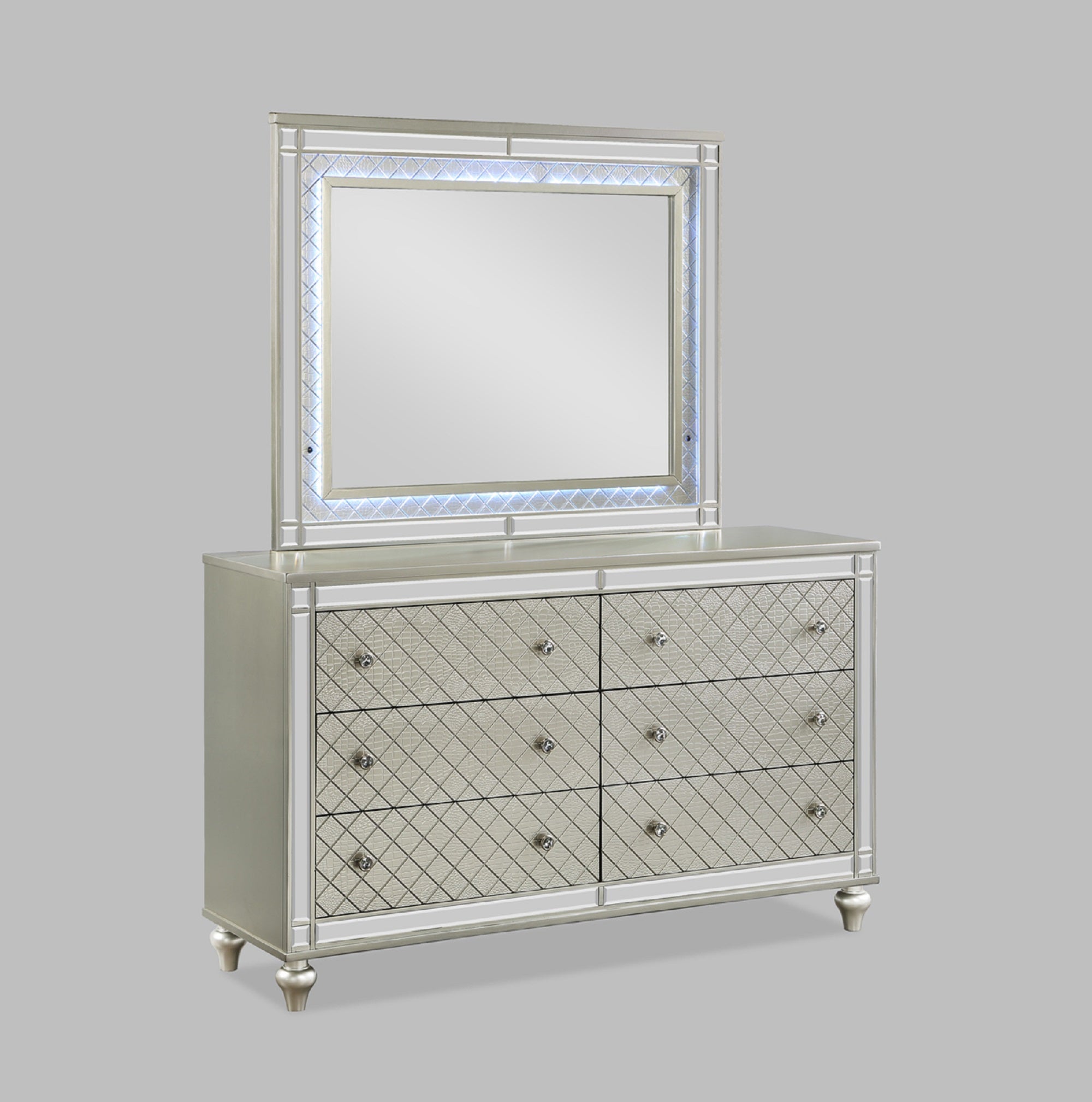 Glam 6-Drawer Bedroom Dresser