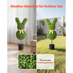 Artificial Topiary Bunny-Shape Boxwood Ball Set