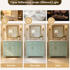 36" Light Green Modern Bathroom Vanity