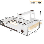 Twin Size Floor Bed with Car-Shape Design