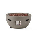 27" Bowl Shaped MGO 40,000 BTU Propane Fire Pit, Light