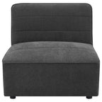 Ortega Dark Armless Chair