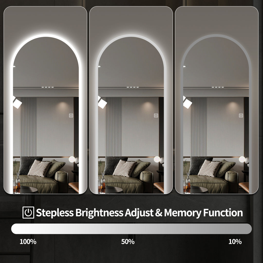 65" x 21" LED Full Length Wall Mirror