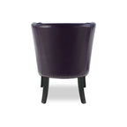 25.6" x 27.2" x 32.8" PU Leather Accent Chair in Purple