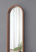 Decorative Rubber Frame Mirror with Elongated Oval Frame