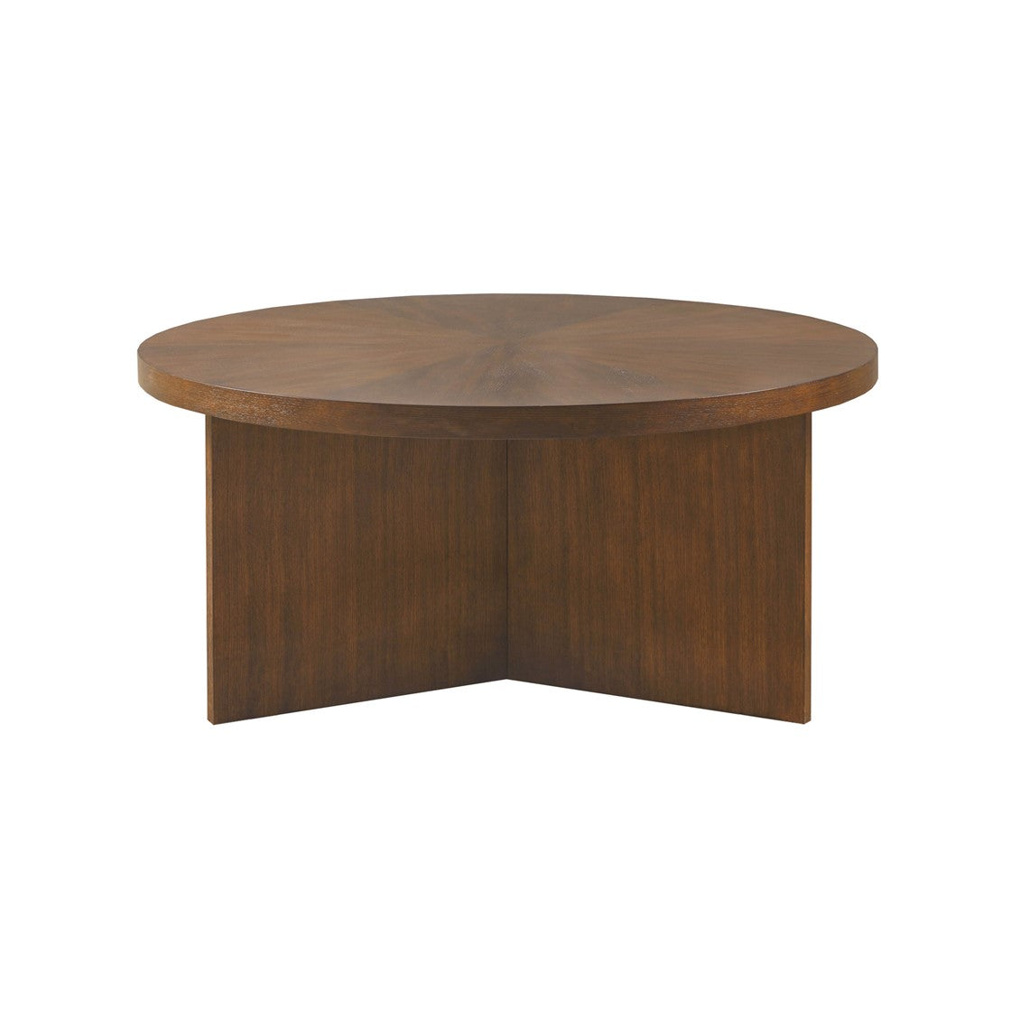 Round Coffee Table with Wood Veneer Top