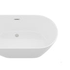 59" Acrylic Freestanding Bathtub Stand Alone Soaker Tub