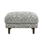 Black Abstract Ottoman