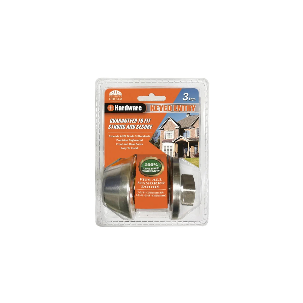 Single Cylinder Deadbolt in Satin Nickel