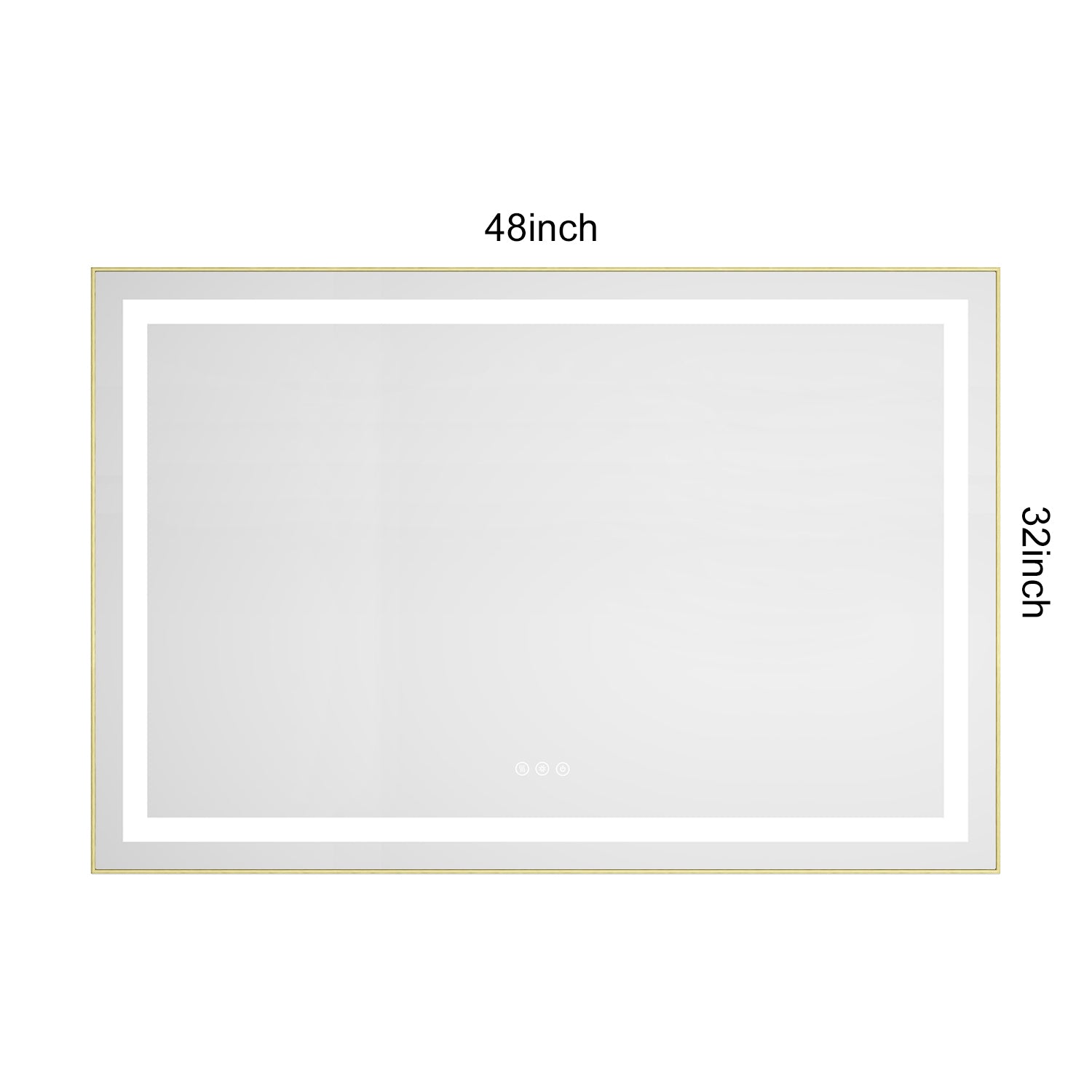 48" x 32" LED Bathroom Mirror with Front and Backlight
