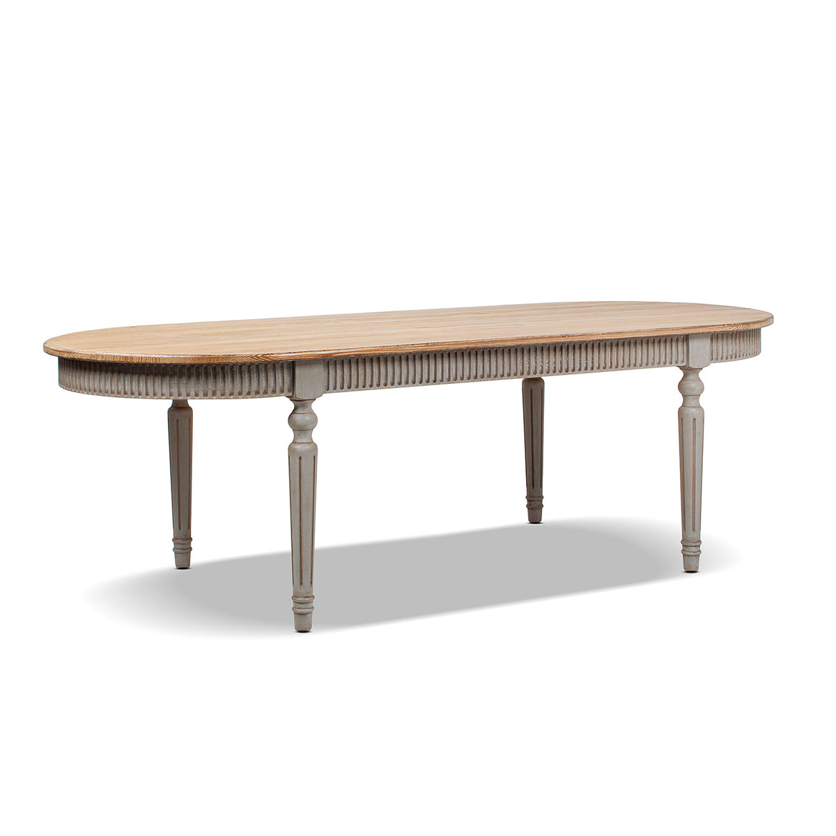 Colette 94" Reclaimed Wood Oval Dining Table, Antique