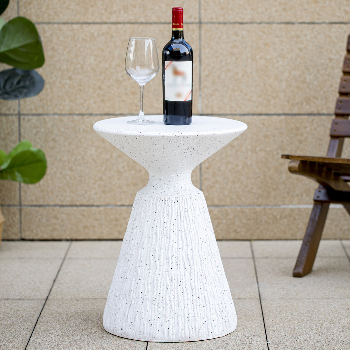 Retro Speckled Textured MGO Side Table