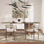 Artemis Mixed Material Upholstered Dining Arm Chair