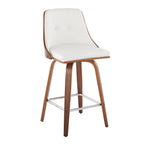 Mid-Century Modern Fixed-Height Counter Stool with Swivel