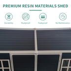 8x4ft Outdoor Resin Garden Shed