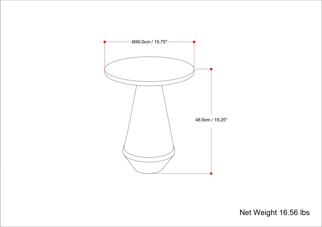 Gloria Cast Aluminum Side Table