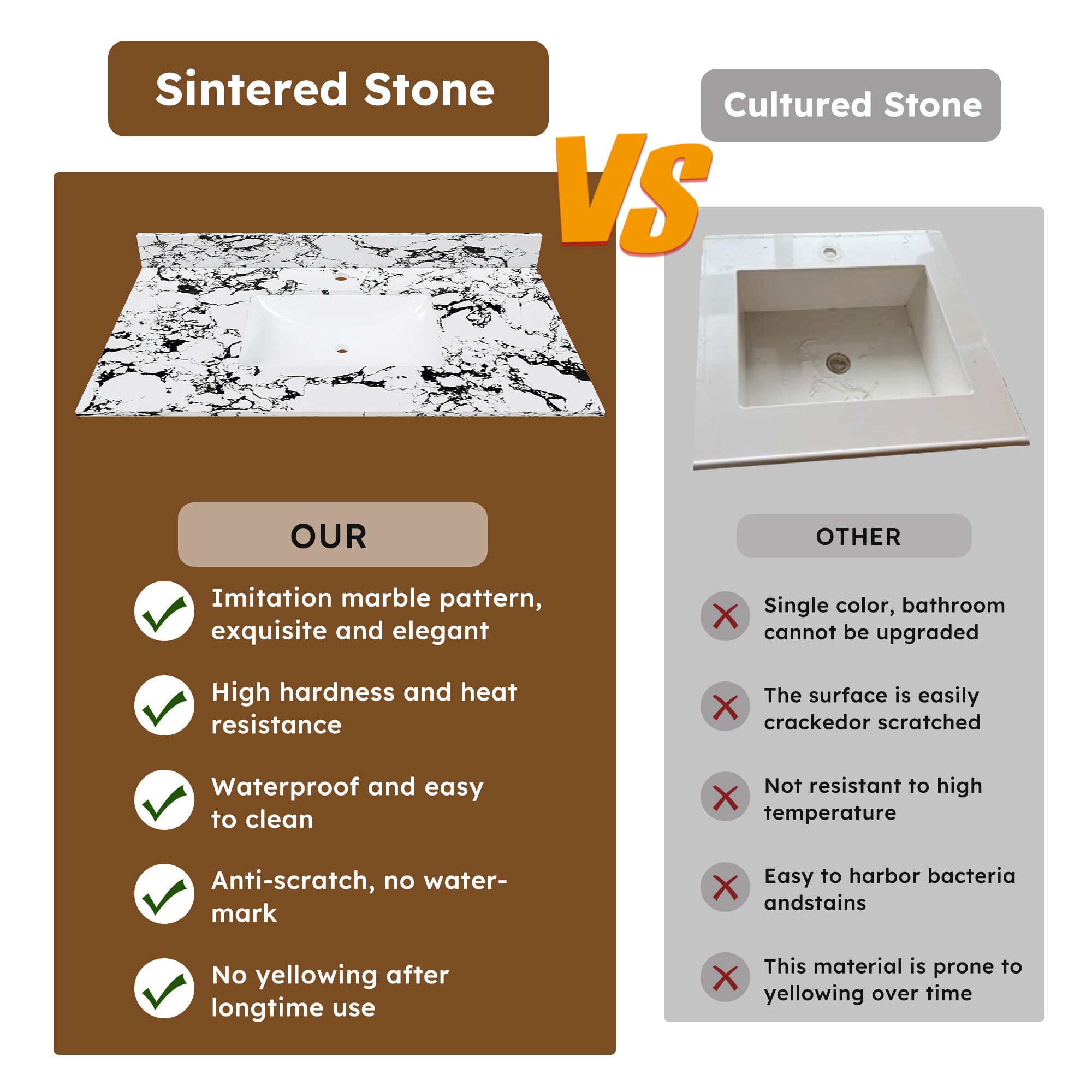 43"x22" Bathroom Vanity Top with Undermount Ceramic Sink