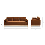 Knox 84" Modern Farmhouse Sofa - Burnt