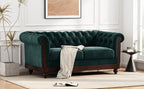 VIVALUX 59.44" Chesterfield Velvet Loveseat Sofa