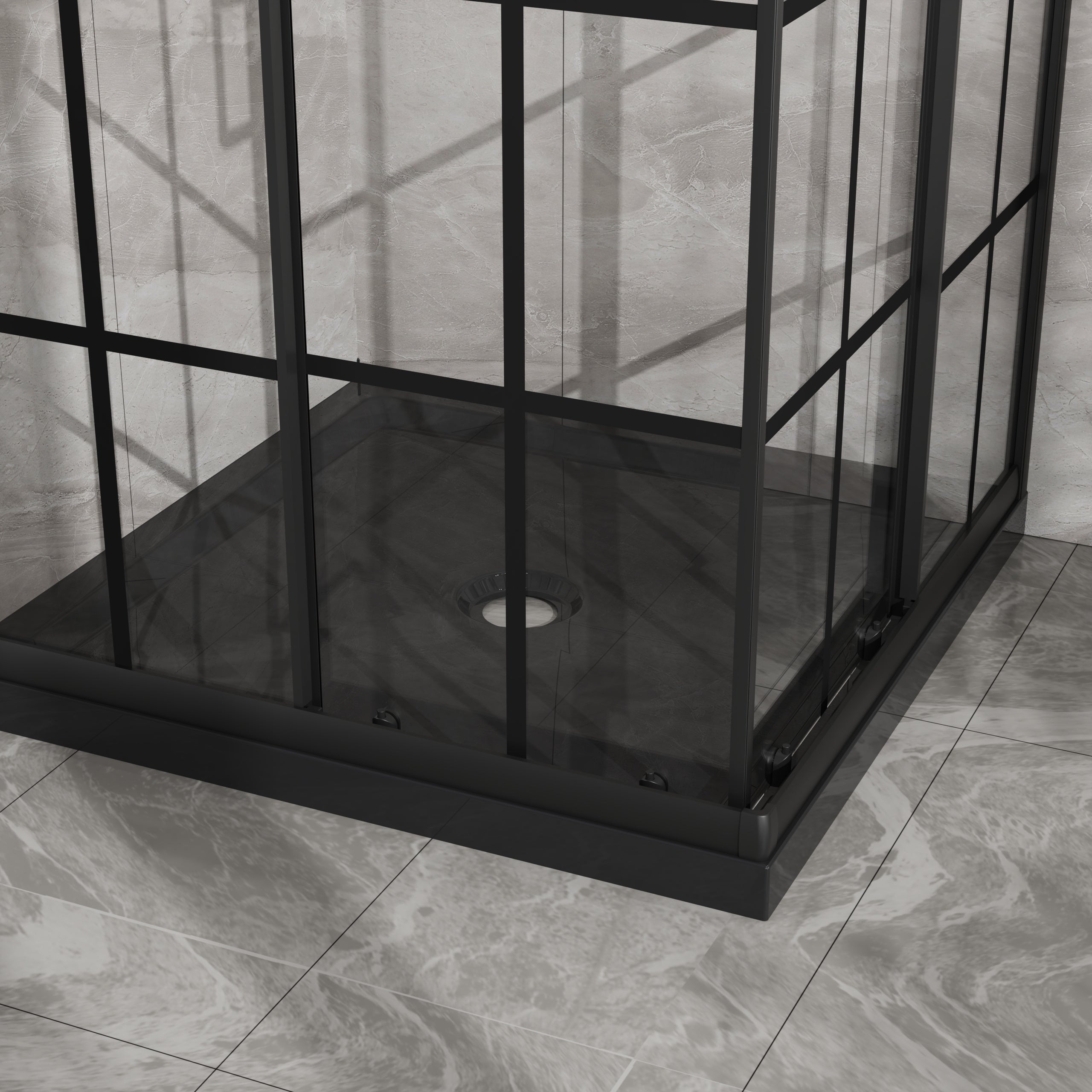 Goodyo Corner Shower Enclosure 36 in. D x 36 in. W x 72 in. H