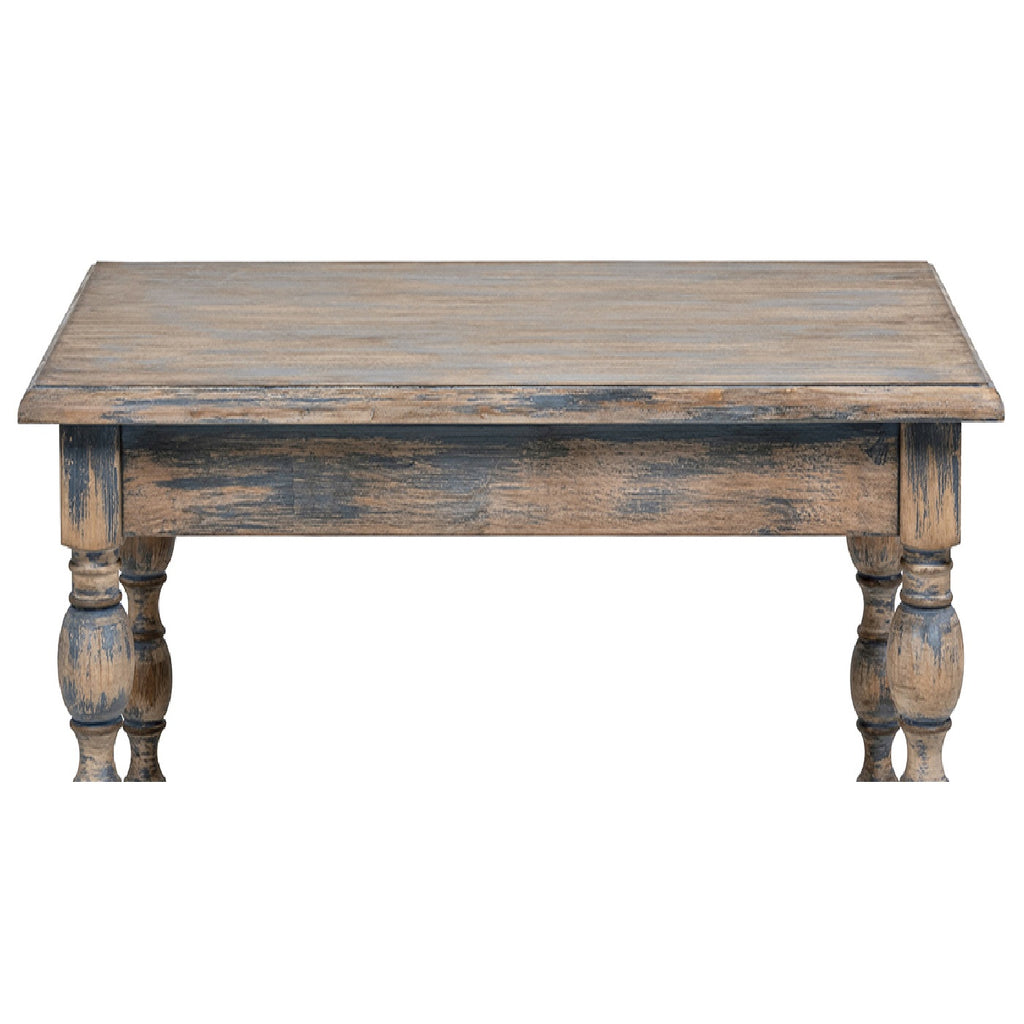 Rosalie Reclaimed Pine Coffee Table, 50-Inch, Vintage Blue