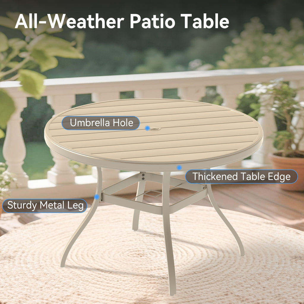 Outdoor Patio Furniture Set with 360° Swivel Chairs