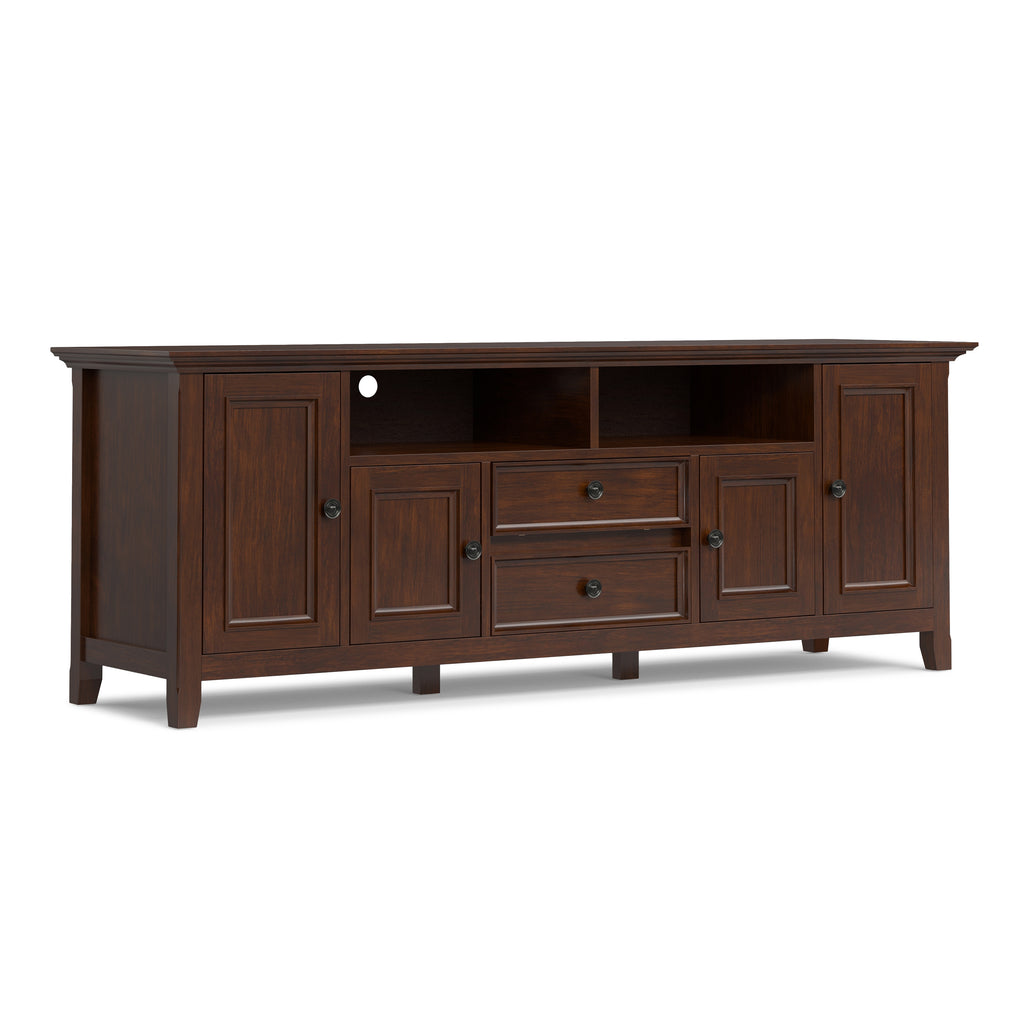 Amherst 72 Inch Wide Solid Wood TV Stand in Russet