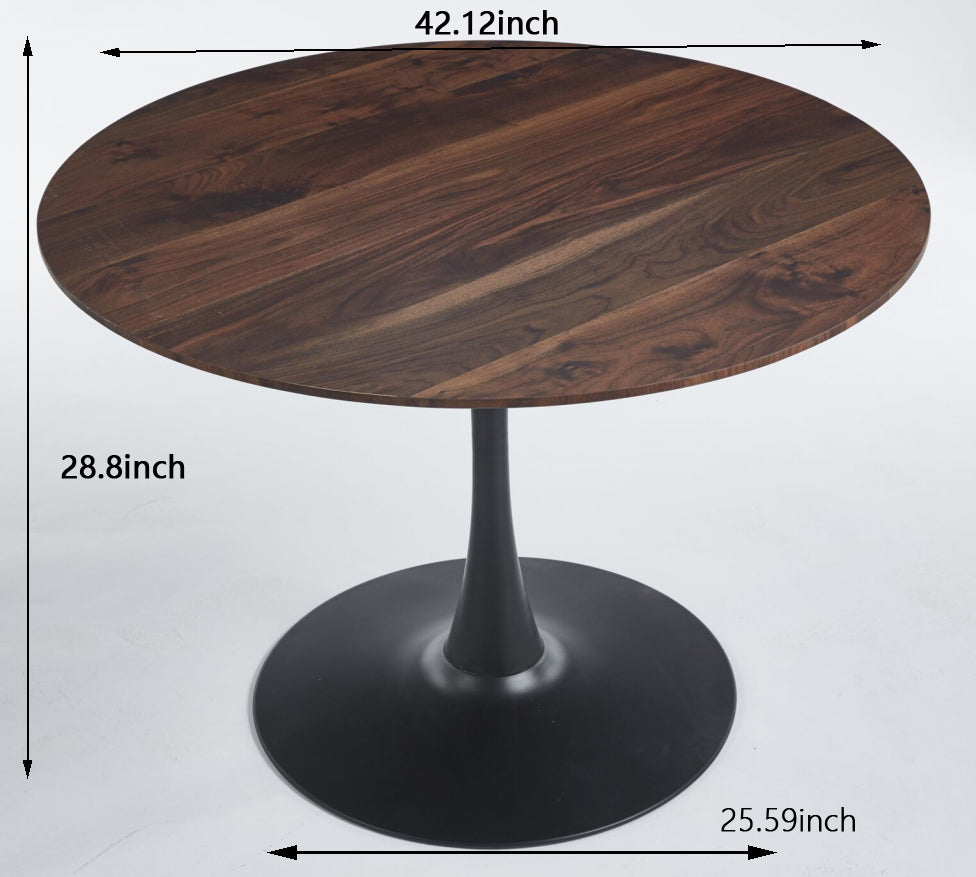 42.1" Wood Color Top Tulip Dining Table