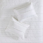 4 Piece Reversible Ruffle Quilt Set with Throw Pillow