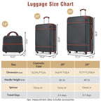 Hardshell Luggage Sets - 3 Pieces with TSA Lock