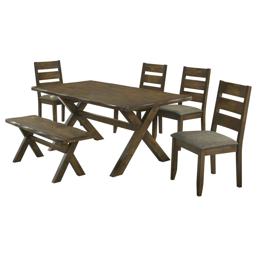Gawain Rustic Nutmeg 6-Piece Dining Set