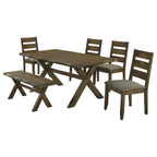 Gawain Rustic Nutmeg 6-Piece Dining Set