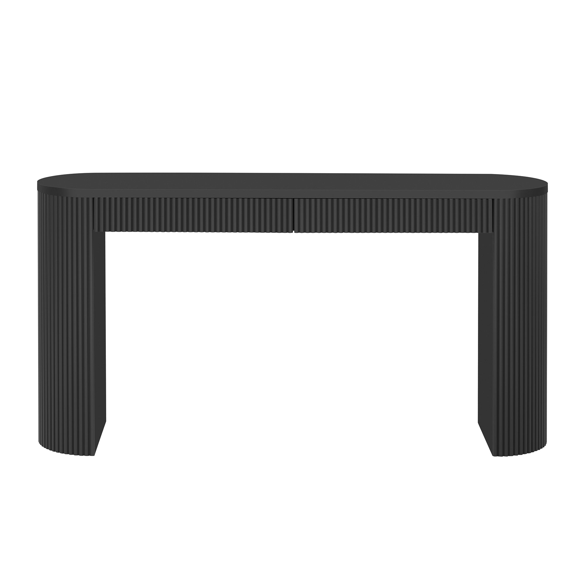 U_STYLE 58.3" Entryway Table with Large Top and Dual Drawers