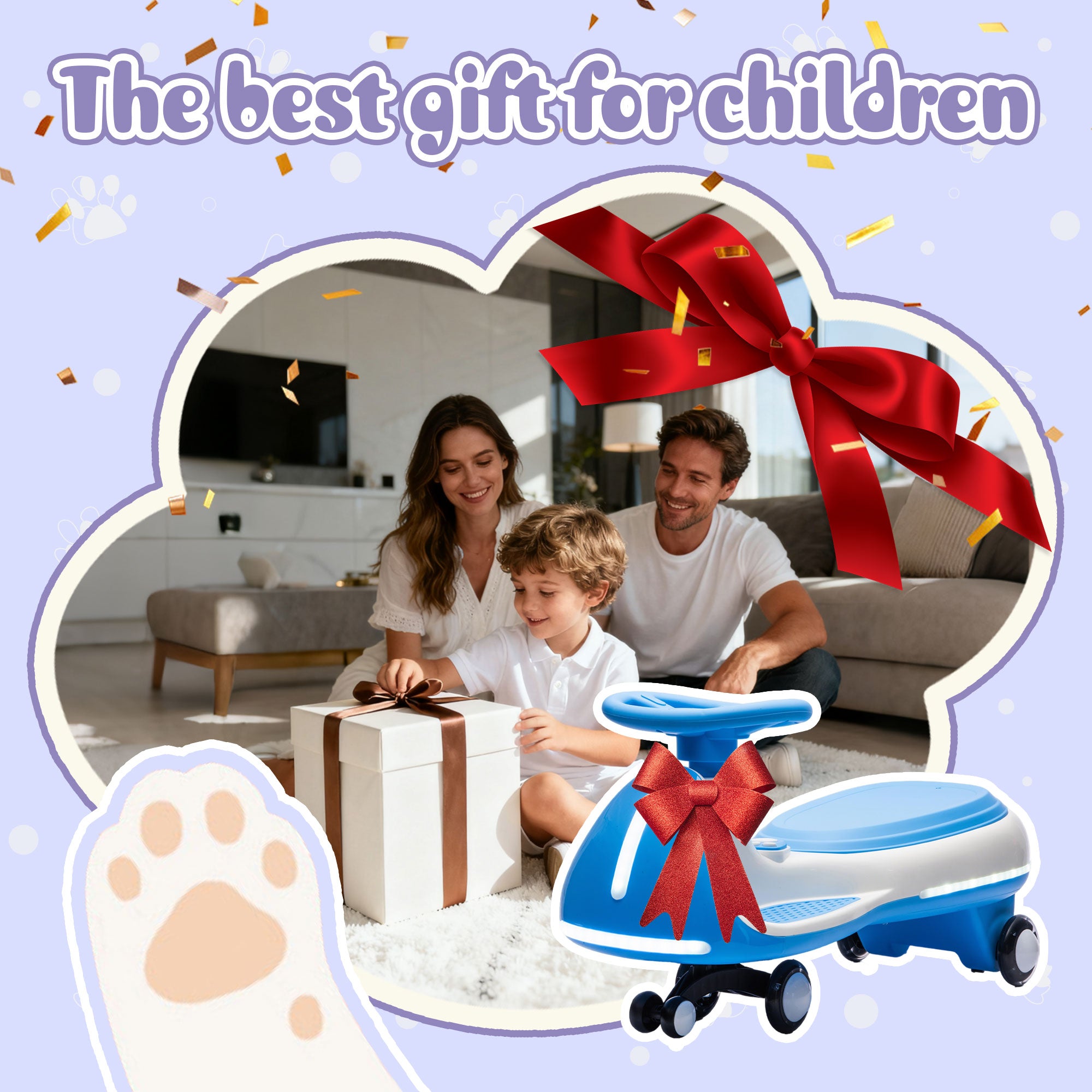 12V Kids Ride On Electric Wiggle Car