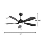 52 Inch Modern Ceiling Fan With Remote Control