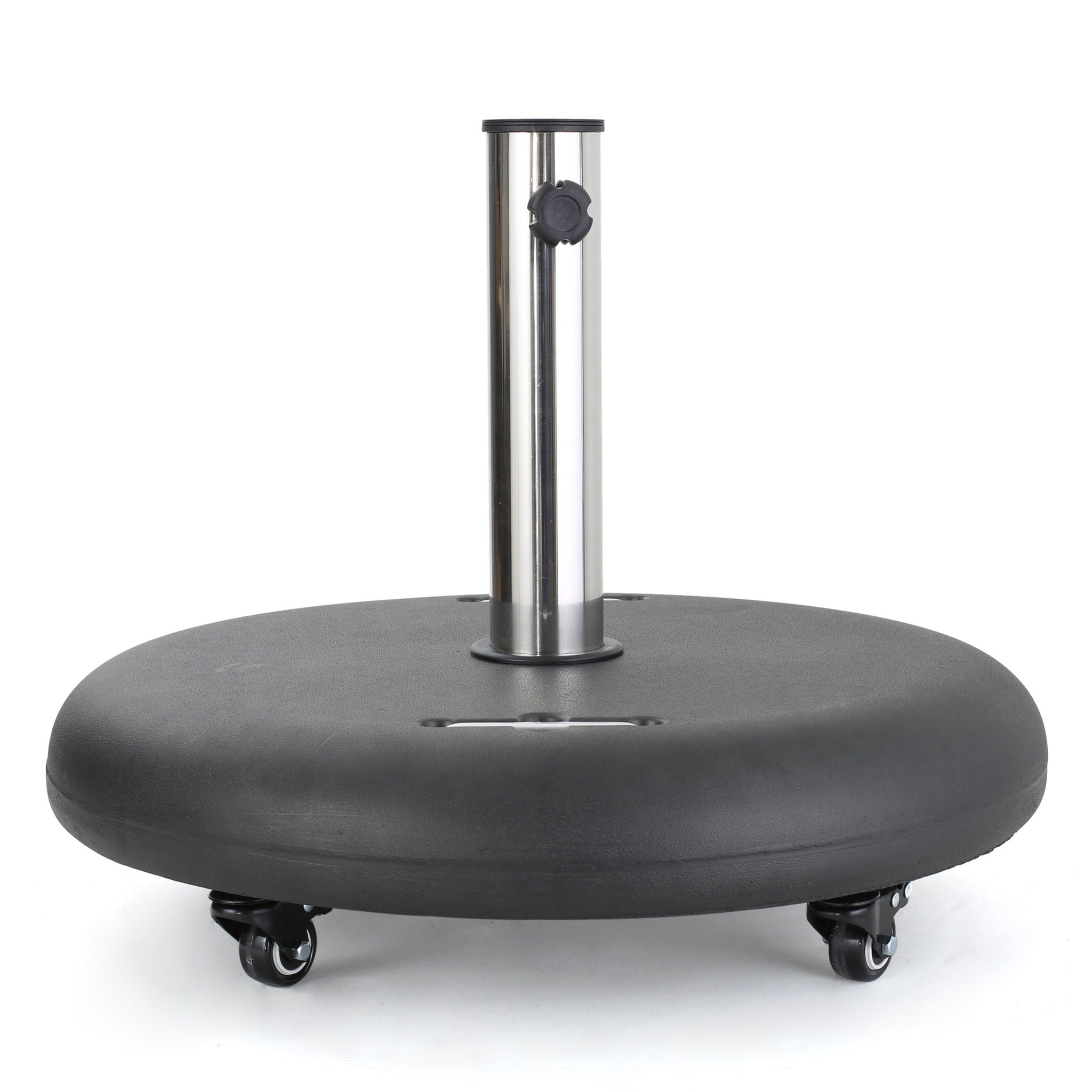Wheelie Round Umbrella Base With Stainless Steel Holder