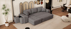 104.5" Modern L-Shape 3 Seat Reversible Sectional Couch