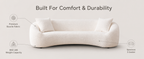 93.31" Minimalist Curved Sofa, 3 Seater