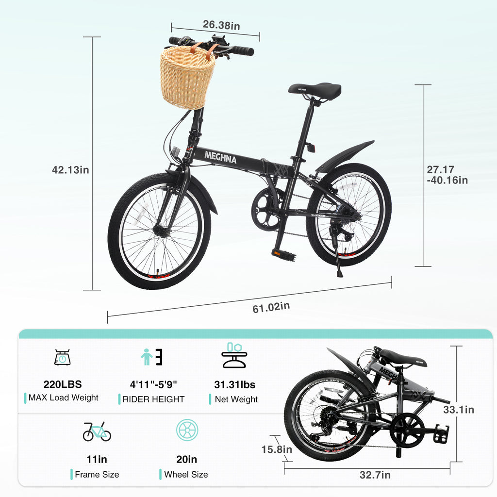 20 Inch Folding Bike for Adults