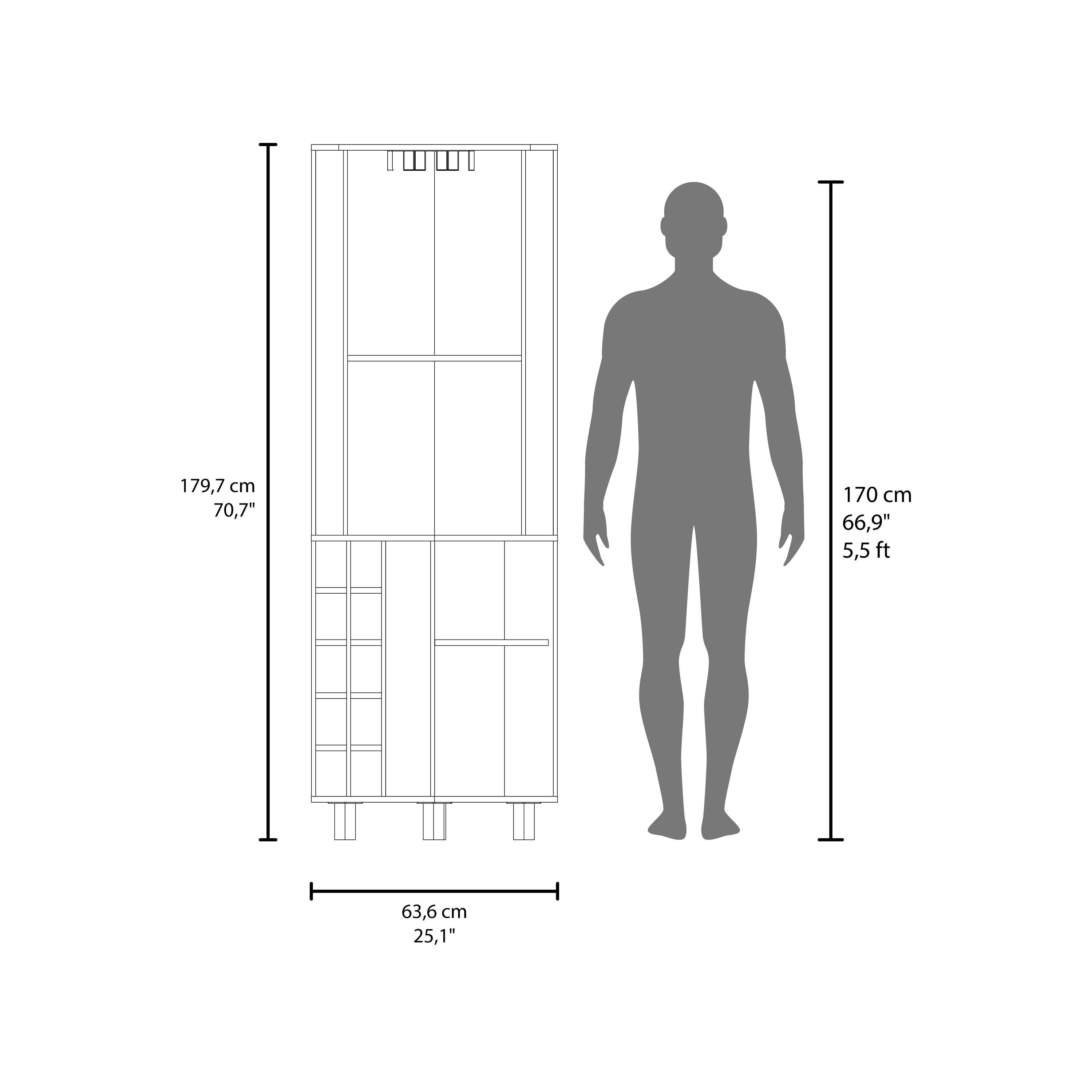 Kaia 70" Tall Corner Bar Cabinet
