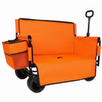 3-in-1 Folding Wagon Cart with Bench Seat