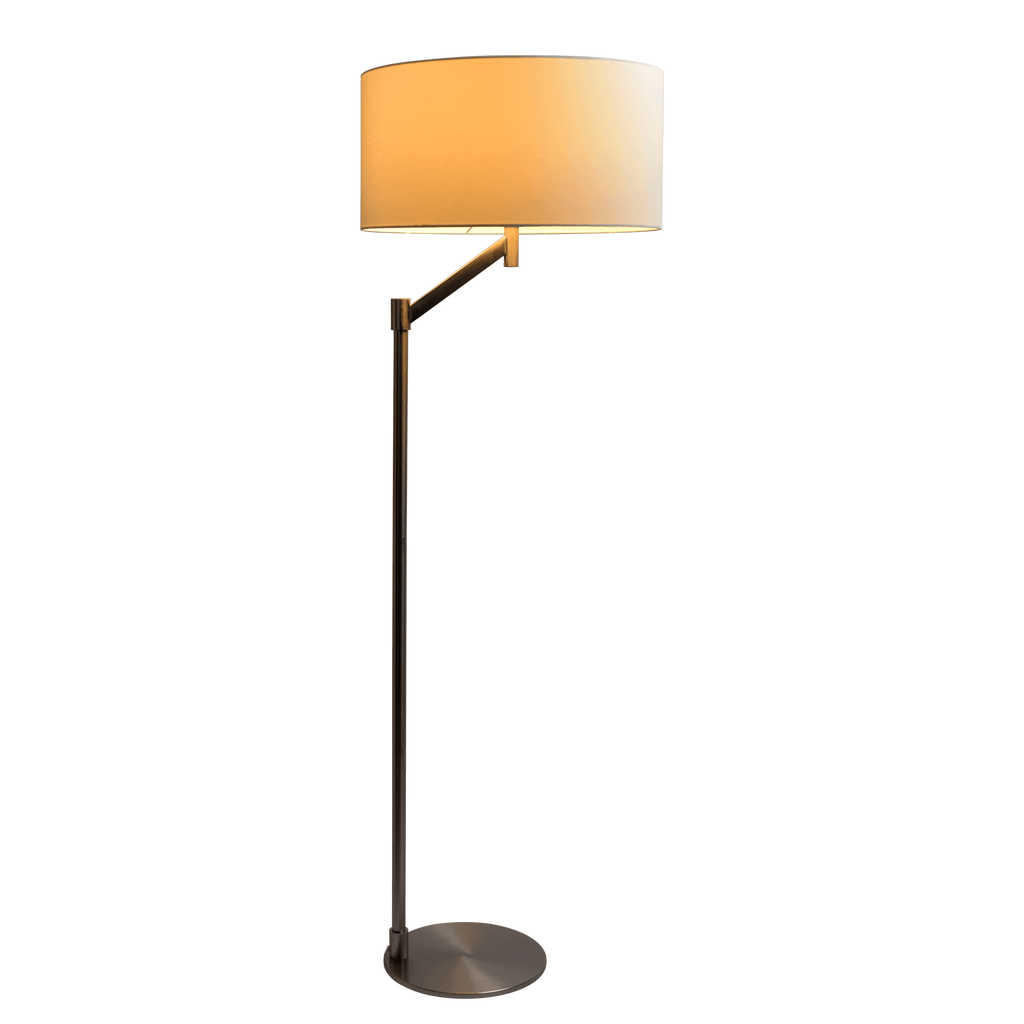 Serene Brushed Nickel Floor Lamp with Rotary Switch