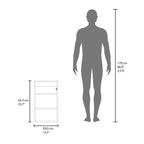 Medicine Cabinet 25.7" H, 1 Door, 3 Shelves, 1 Mirror