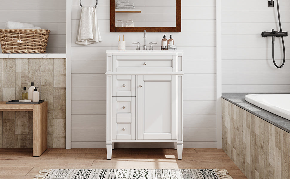 24" Bathroom Vanity with Top Sink