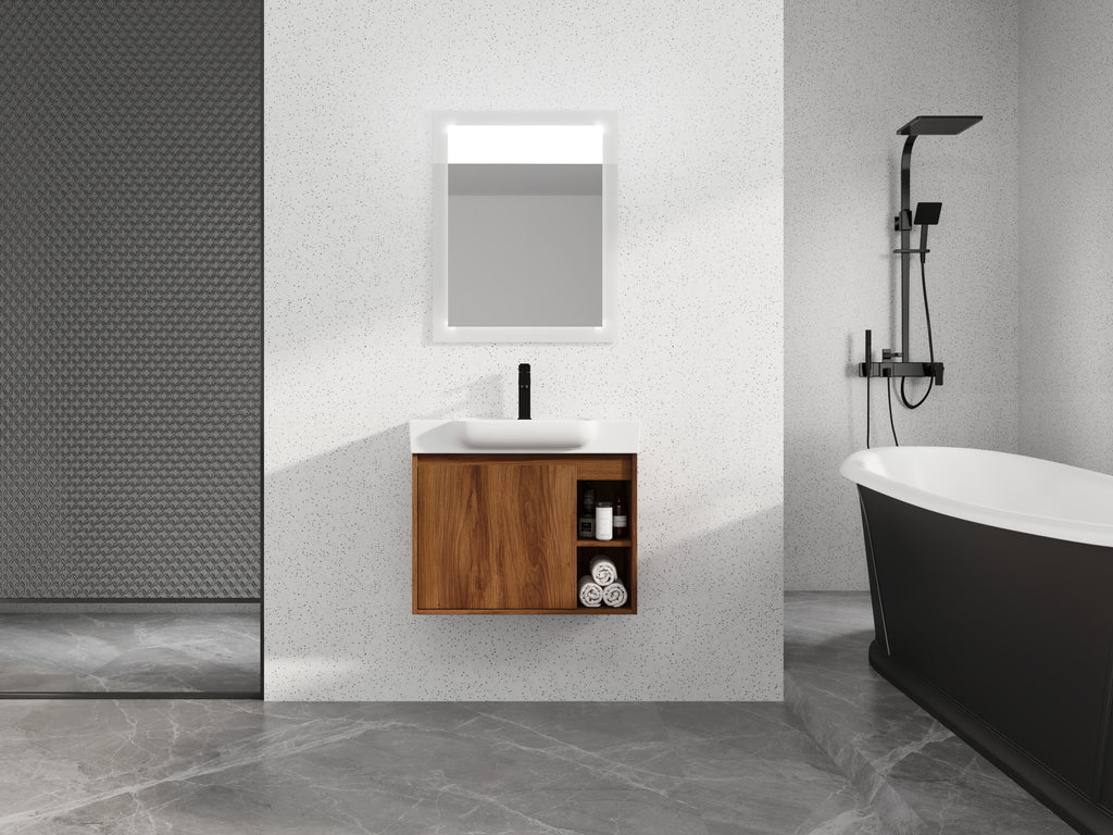 28" Wall-Mounted Bathroom Vanity