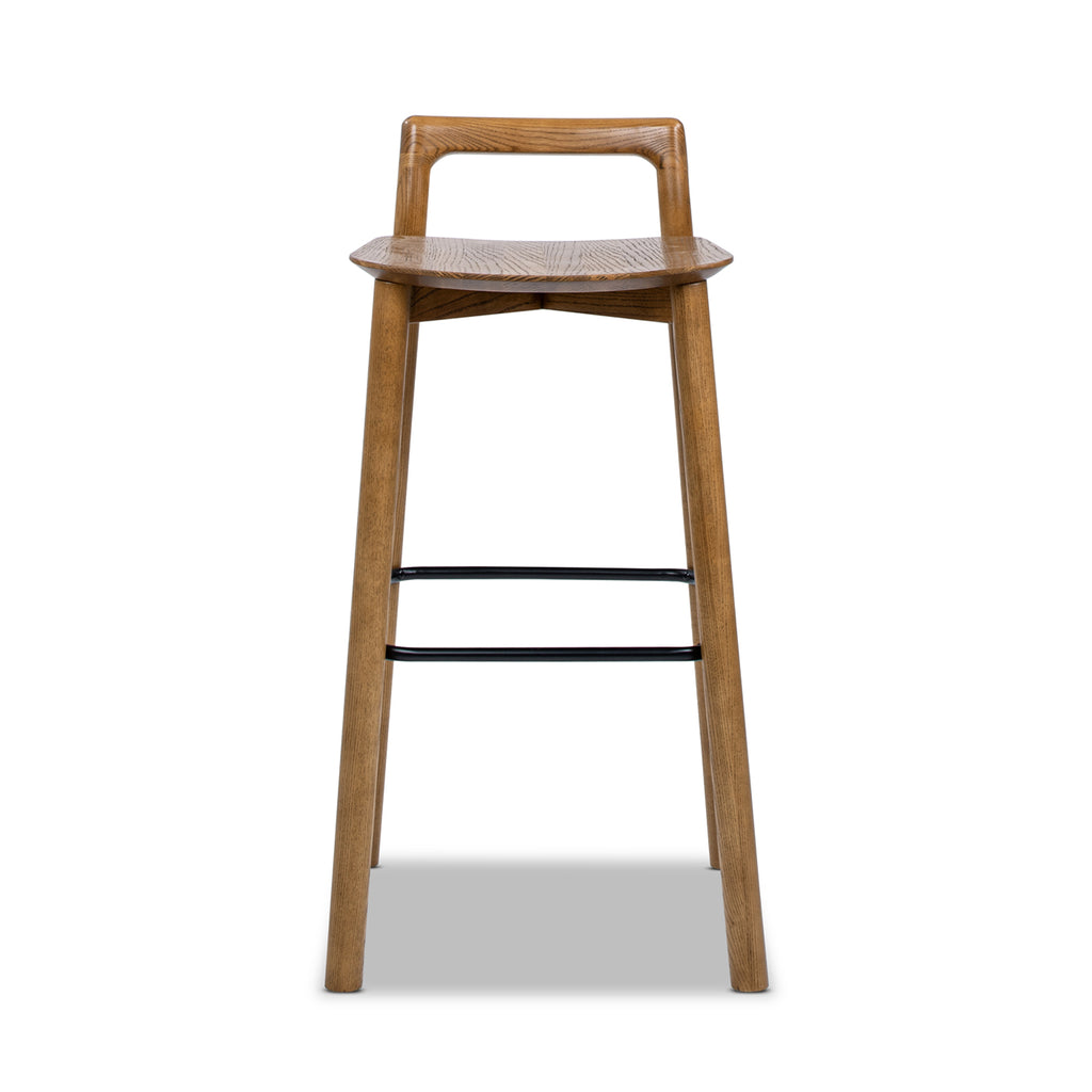 Sven 30" Modern Minimalist Low Back Wood Barstool