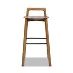 Sven 30" Modern Minimalist Low Back Wood Barstool
