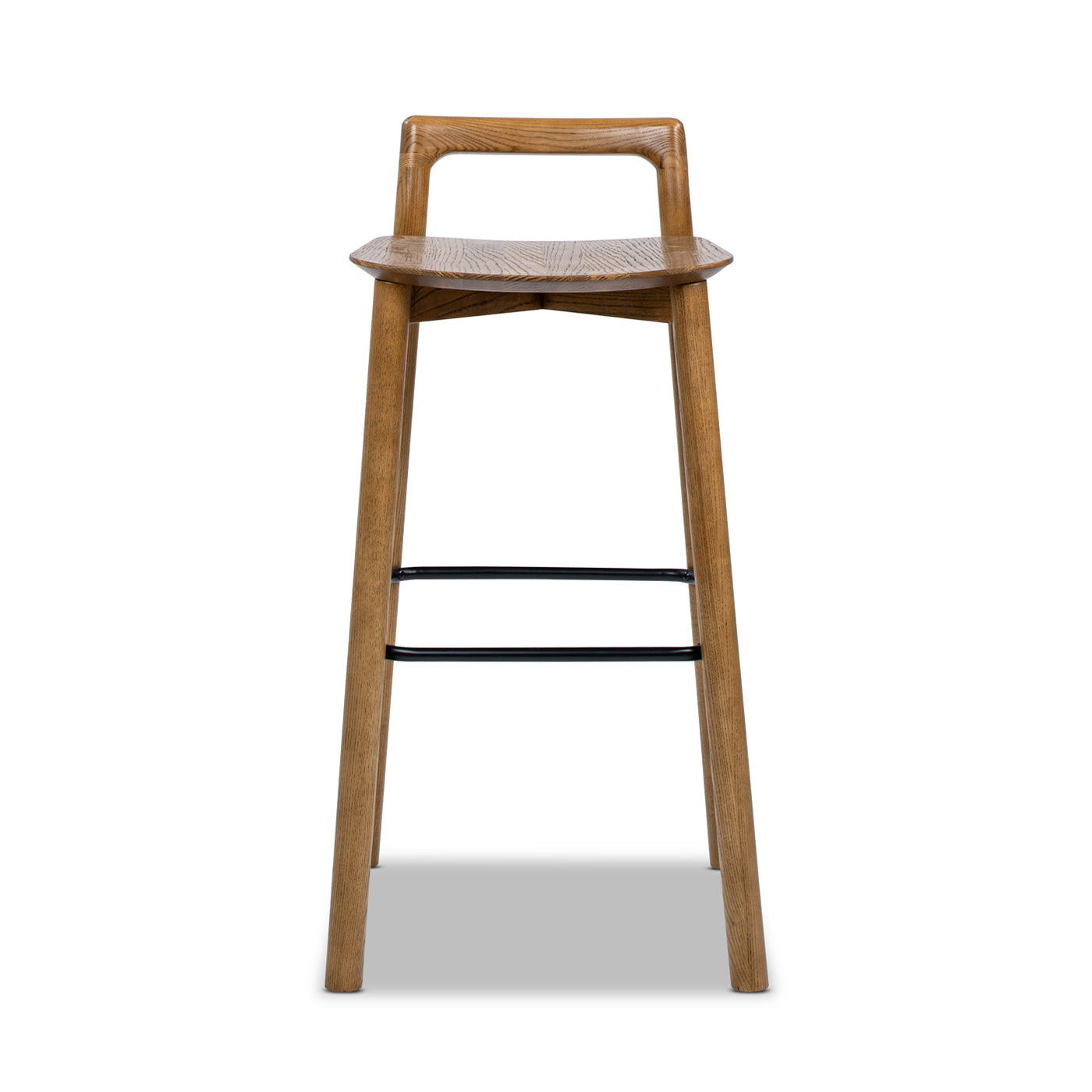 Sven 30" Modern Minimalist Low Back Wood Barstool